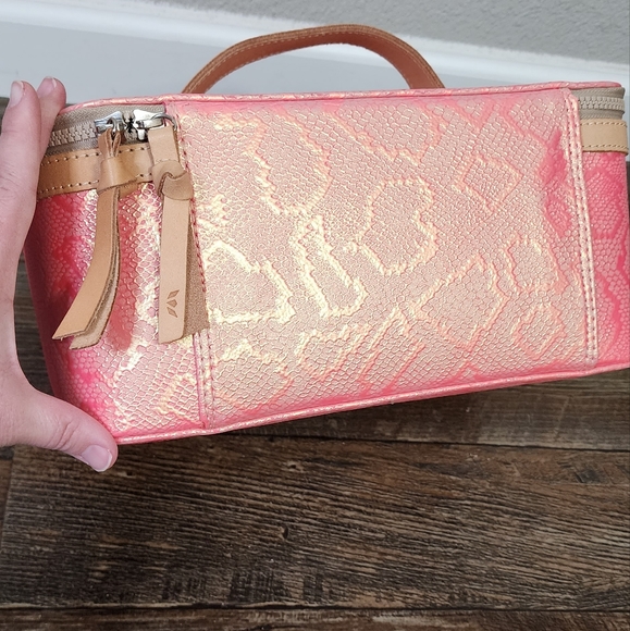 Consuela Bags Consuela Cora Pink Snake Train Case Large Nwt Poshmark